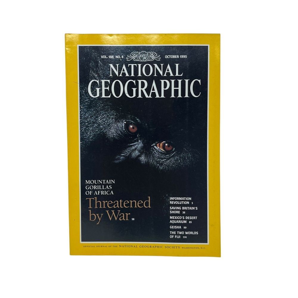 National Geographic Magazine October 1995 Mountain Gorillas Revolution Britain
